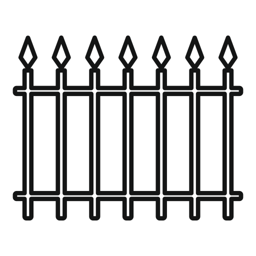 Decorative iron Fence Icon Decorative iron Fence Icon